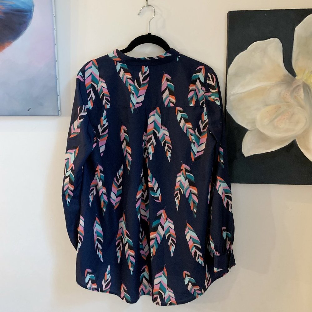Avery Tunic, Custom Feather Print - image 5